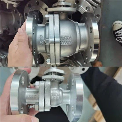 Válvula de bola con brida SS